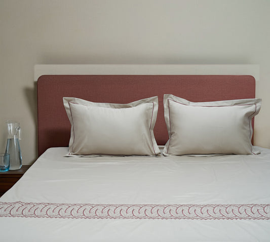 Art Lacey Legacy 100% Cotton Embroidered Flat Bed Sheet – 400 TC – 90" x 108"