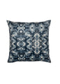 Illusory Ink Abstract Print Blue Velvet Cushion Cover 16" x 16"