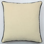 Hand Embroidery Suzani Peacock Cream Slub Cotton Cushion Cover Size 16"x16"