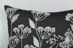 Aari Embroidered White Spring Blossom Design Black Denim Cushion Cover  Size 16"x16"