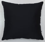 Aari Embroidered White Spring Blossom Design Black Denim Cushion Cover  Size 16"x16"