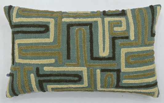Stylish Geometric Pattern Lumbar Cushion Cover Size 12"x18"