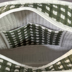 Forest Checks Quilted Cotton Lunch Bag size 12 x 12 inch