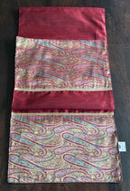 Gul Ambi Brocade Traditional Festive Maroon Table Runner 14"x60"