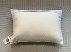 Handcrafted Decorative Embroidered Cream Polycotton Lumbar Cushion Cover with filler 14 x 20 inch