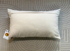 Handcrafted Decorative Embroidered Brown Polycotton Lumbar Cushion Cover with filler 12 x 20 inch