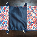 Sanganeri Allure Printed Pink And Blue Cotton Table Runner 6 Seater Size 13"X72"
