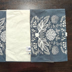 Moonlight Decorative Grey White Floral Embroidery Cotton Table Runner 6 Seater Size 14" x 72"