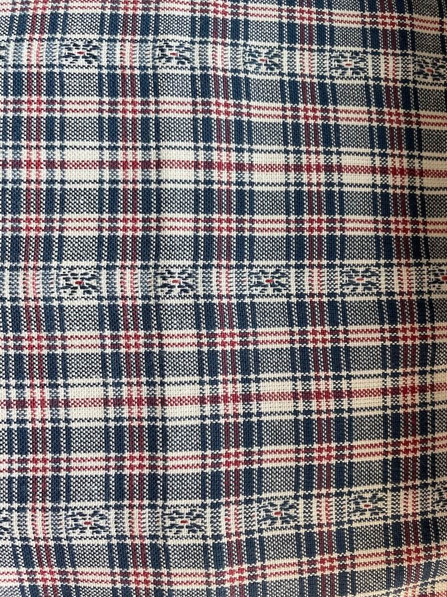 Classic Dobby Checks Yarn Dyed Blue Cotton Cushion Cover Size 16"x16"