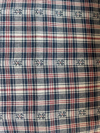 Classic Dobby Checks Yarn Dyed Blue Cotton Cushion Cover Size 16"x16"