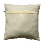 Kalamkari Edges Fringes Mix and Match Designer Cream Cotton Slub Cushion Cover Size 16"x16" Set of 2