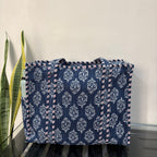 Blue patterned bag 