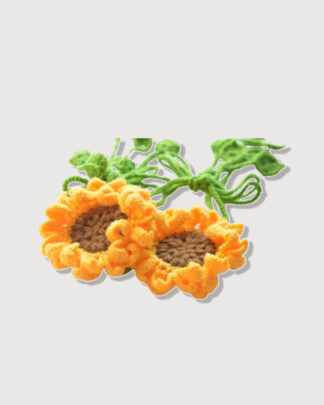 Hand Crafted Crochet Curtain Tiebacks Sunflower Yellow