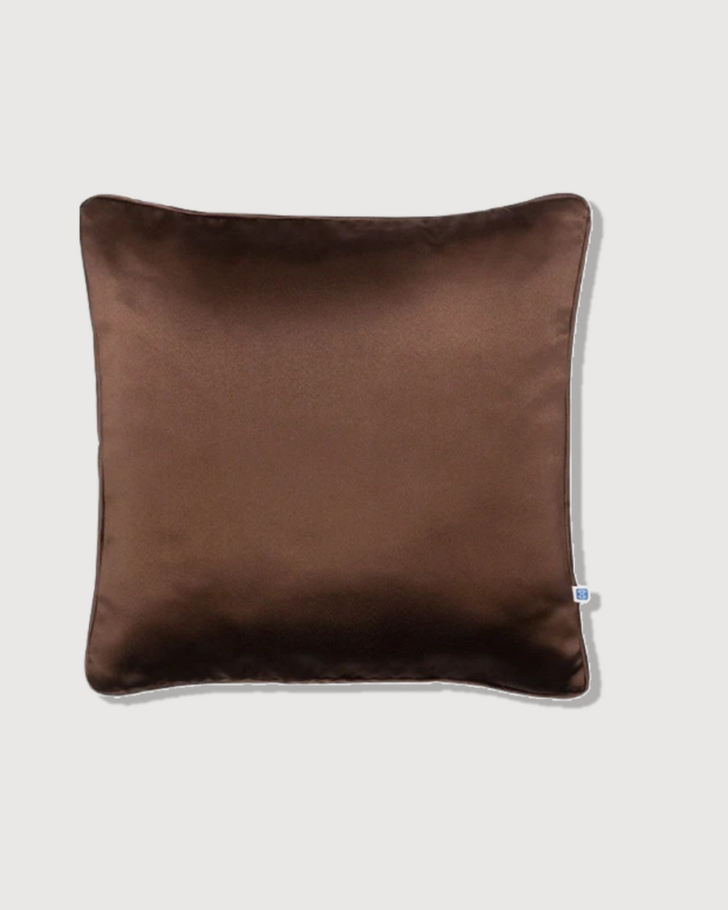 Mocha Cream Solid Reversible Velvet Brown and Cream Cushion Cover 16" x 16"