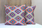 Bohemian Embroidered Multicolor Cotton Cushion Cover Size 16"x16"