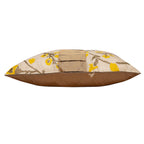 Classic Solid Golden Polyester Lumbar Cushion Cover with filler  12 x 18 Inch
