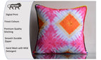 Tie Dye Bright Pink Colour Cotton Cushion Cover Size 16"x16"