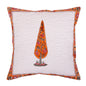 Block Print Leaf Decorative Quilting Cotton Cushion Cover Size 16"x16"