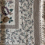 Madhuban Jaal Jaipur - Hand Block - Printed - 100% Cotton -  Bed Cover- King Size  Offwhite-Multicolour 90"x108"