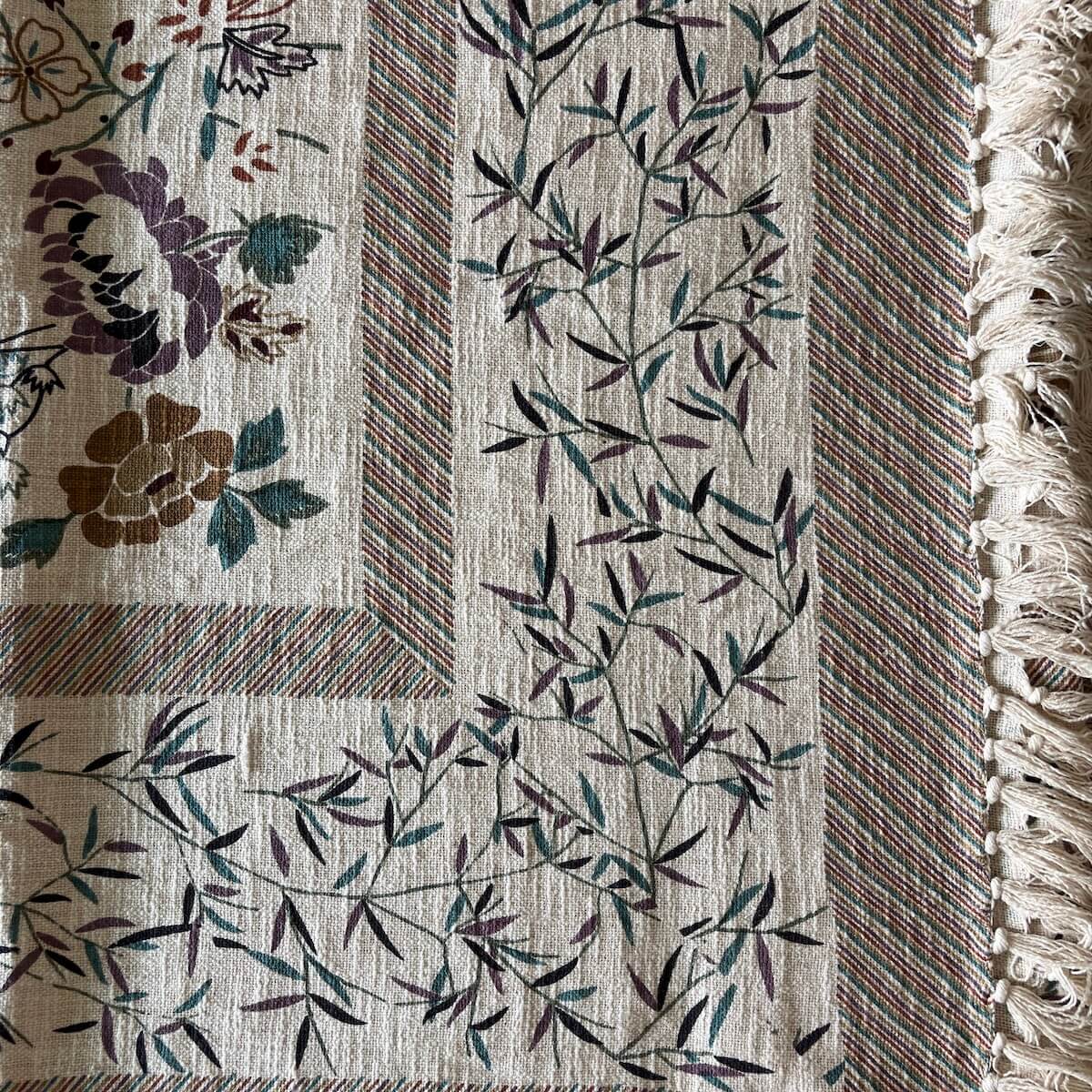 Madhuban Jaal Jaipur - Hand Block - Printed - 100% Cotton -  Bed Cover- King Size  Offwhite-Multicolour 90"x108"
