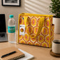 Mustard Leaf Quilted Cotton Lunch Bag
