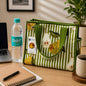 Pear Stripes Quilted Cotton Lunch Bag