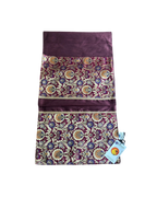 Rajwada Resham  Purple-Wine Banarasi Brocade & Dupion Silk Table Runner & Matching Tray Combo Set