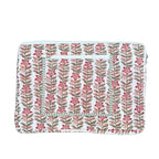 Rani Vines Block Print Quilted  Cotton Laptop Sleeve with Front Pocket Peach 10"x15"