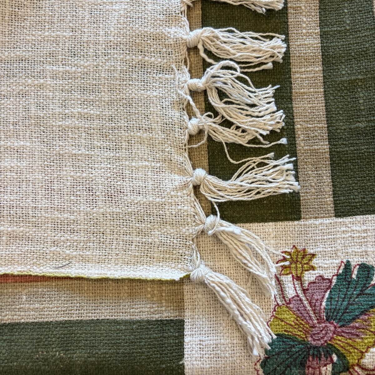 Rekha Bel Jaipur - Hand Block - Printed - 100% Cotton -  Bed Cover- King Size  Offwhite-Multicolour 90"x108"