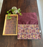 Rajwada Resham Brocade Traditional Festive Purple Wine Table Runner 14"x60"