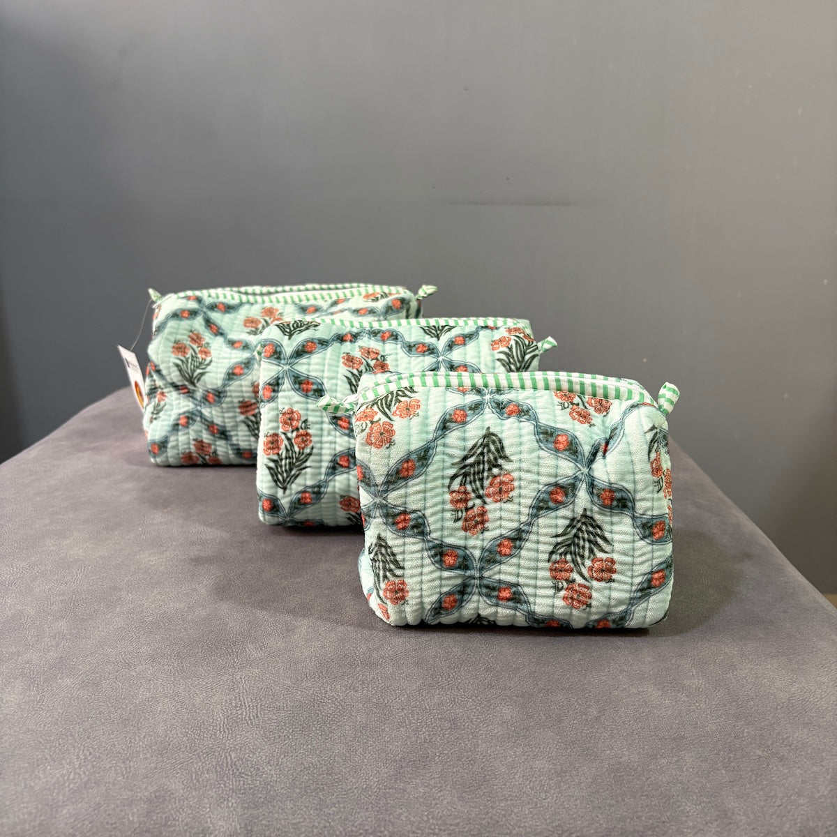 Vanya Edit Vanya Bloom Quilted Velvet Toiletry Set