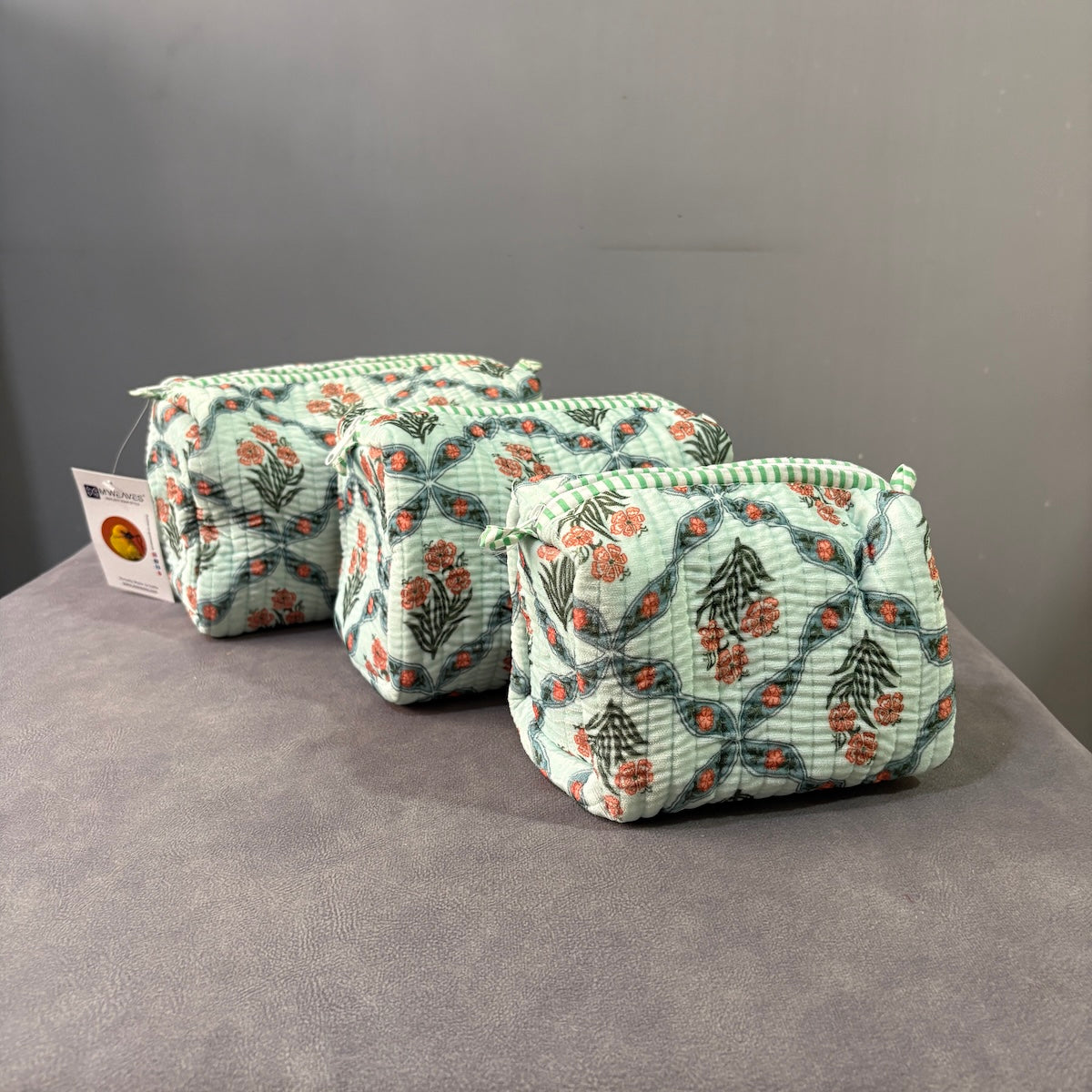 Vanya Edit Vanya Bloom Quilted Velvet Toiletry Set