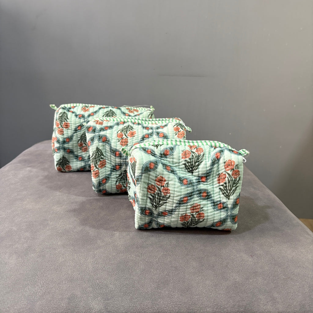 Vanya Edit Vanya Bloom Quilted Velvet Toiletry Set