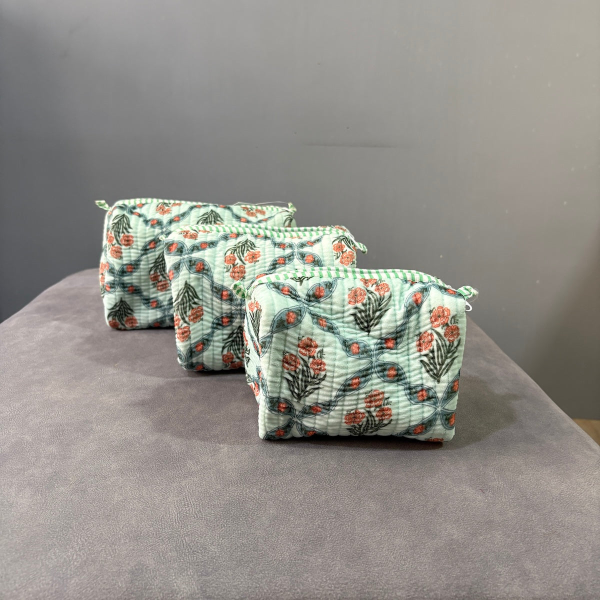 Vanya Edit Vanya Bloom Quilted Velvet Toiletry Set