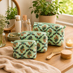 Vanya Edit Vanya Bloom Quilted Velvet Toiletry Set
