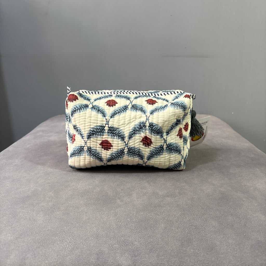 Vanya Edit Vanya Fern Quilted Velvet Toiletry Set
