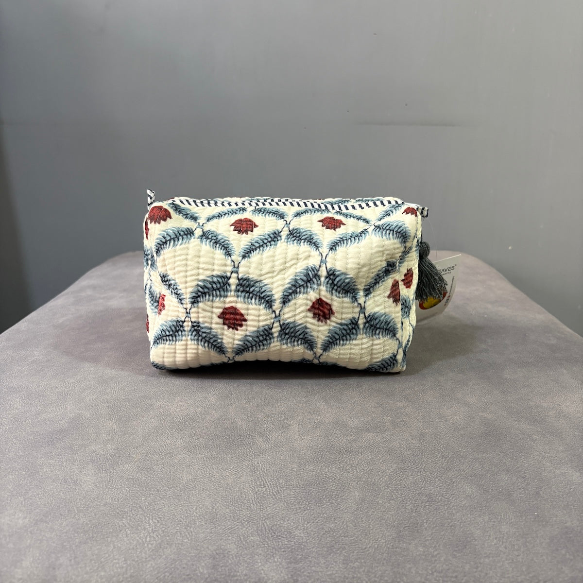 Vanya Edit Vanya Fern Quilted Velvet Toiletry Set