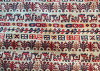 Abstract Printed Beige Khadi Art Silk Lumbar Cushion Cover with filler 12 x 20 inch