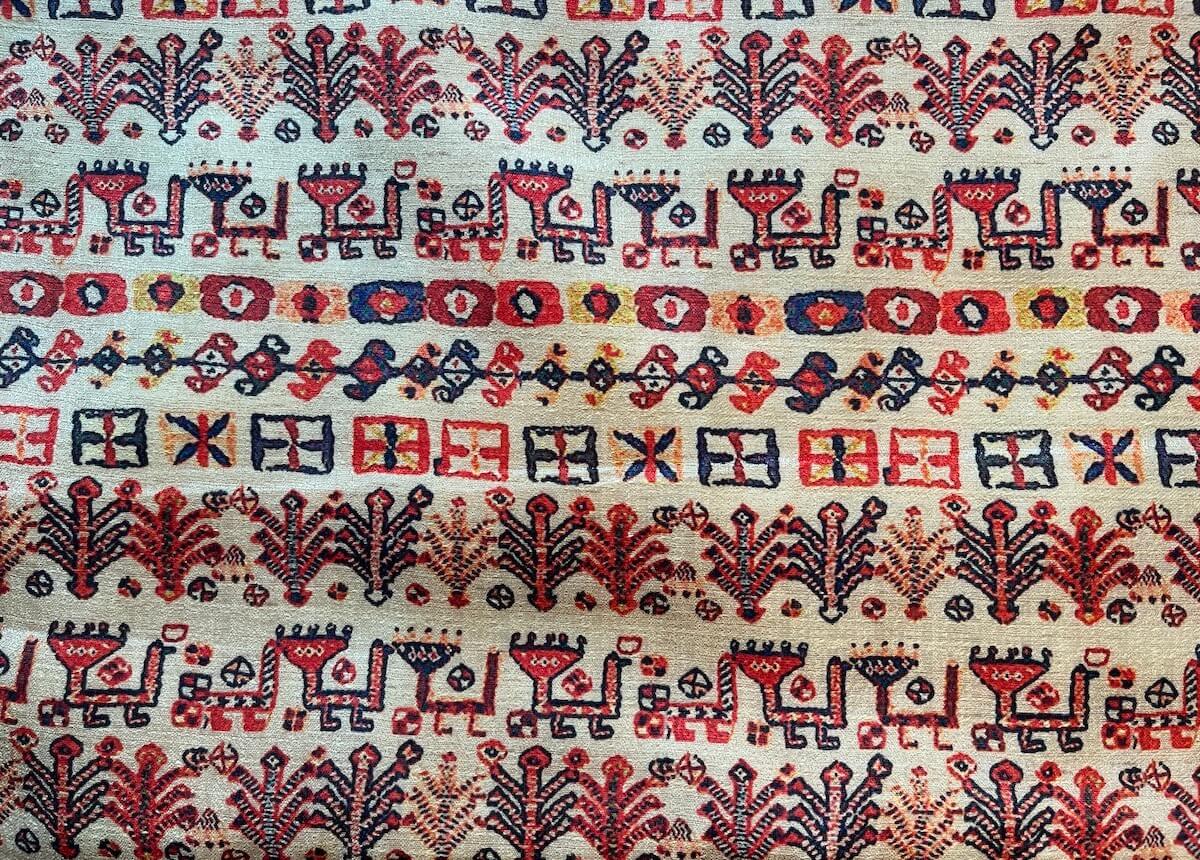 Abstract Printed Beige Khadi Art Silk Lumbar Cushion Cover with filler 12 x 20 inch