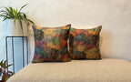 Classy Warli Design Printed Khadi Silk Multicolour Cushion Cover Size 16''x16''