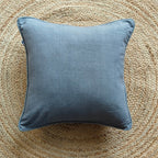 Solid Reversible Sage Grey Cotton Cushion Cover Size 16"x16" Set of 2