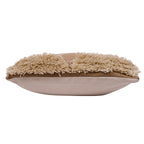 Tufted Edge Pattern Woven Handloom Boho Look Brown Colour Cushion Cover Size 18"x18"