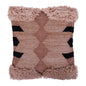 Tufted Edge Pattern Woven Handloom Boho Look Brown Colour Cushion Cover Size 18"x18"