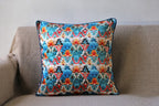 Zigzag Pattern Printed Soft Velvet Multicolour Cushion Cover Size 16"x16"
