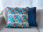 Zigzag Pattern Printed Soft Velvet Multicolour Cushion Cover Size 16"x16"