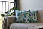 Fall Leaves Shaded Printed Velvet White Multicolour Cushion Cover Size 16"x16"